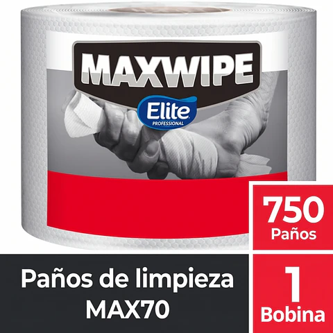 Paño Maxwipe Max-70 Bobina 750 Un
