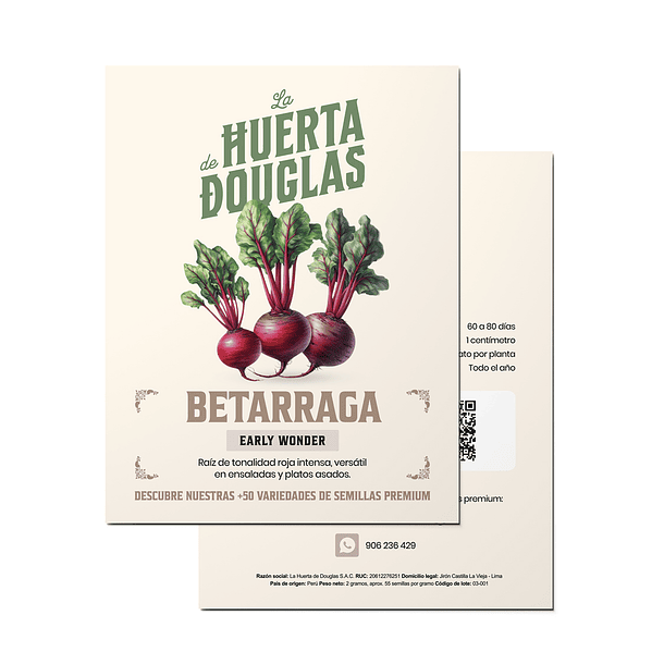 Beterraga Early Wonder