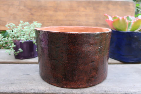Maceta Greda esmaltada 23 cm