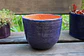 Maceta Greda esmaltada 17 cm Azul - Miniatura 1