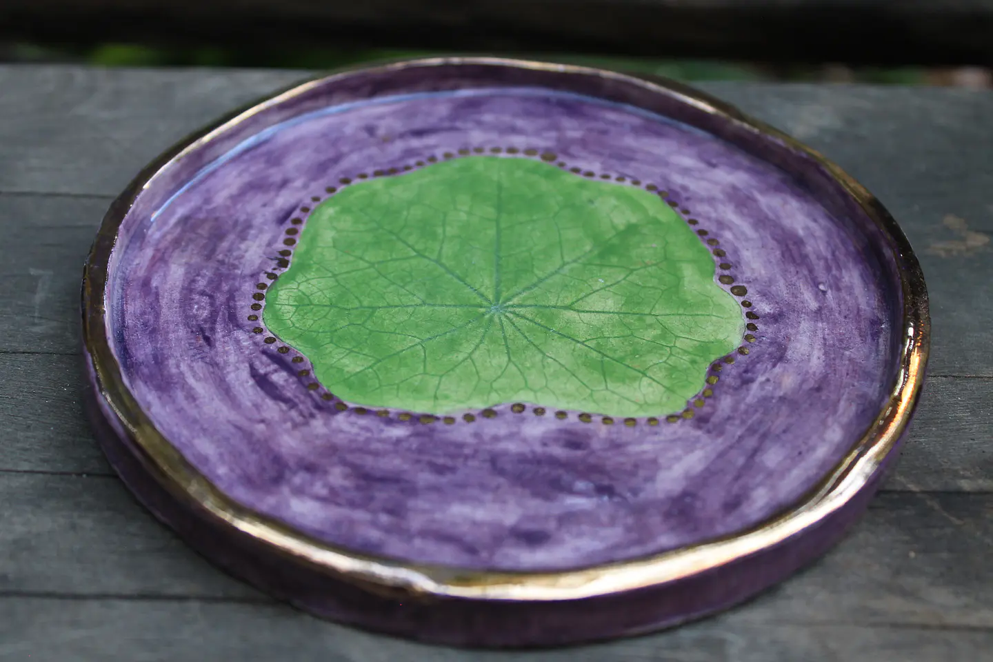 Plato Capuchina Morado Oro 13 cm 3
