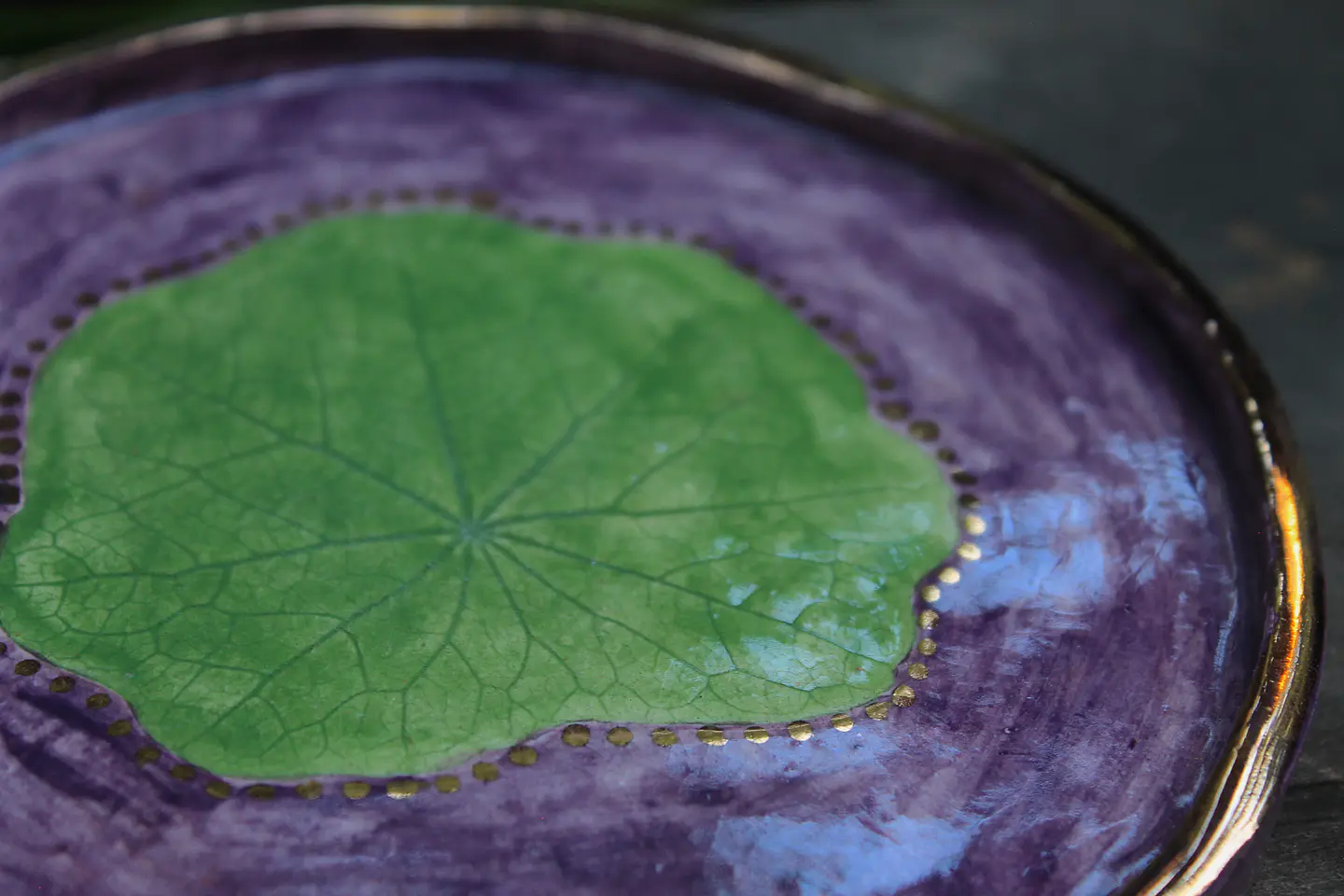 Plato Capuchina Morado Oro 13 cm 4