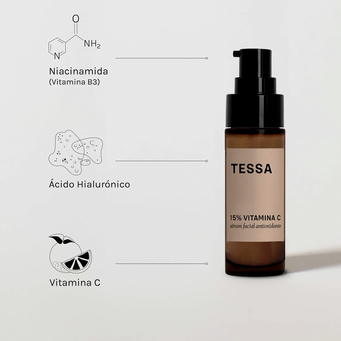 Serum Facial 15%vit.C -Tessa  3