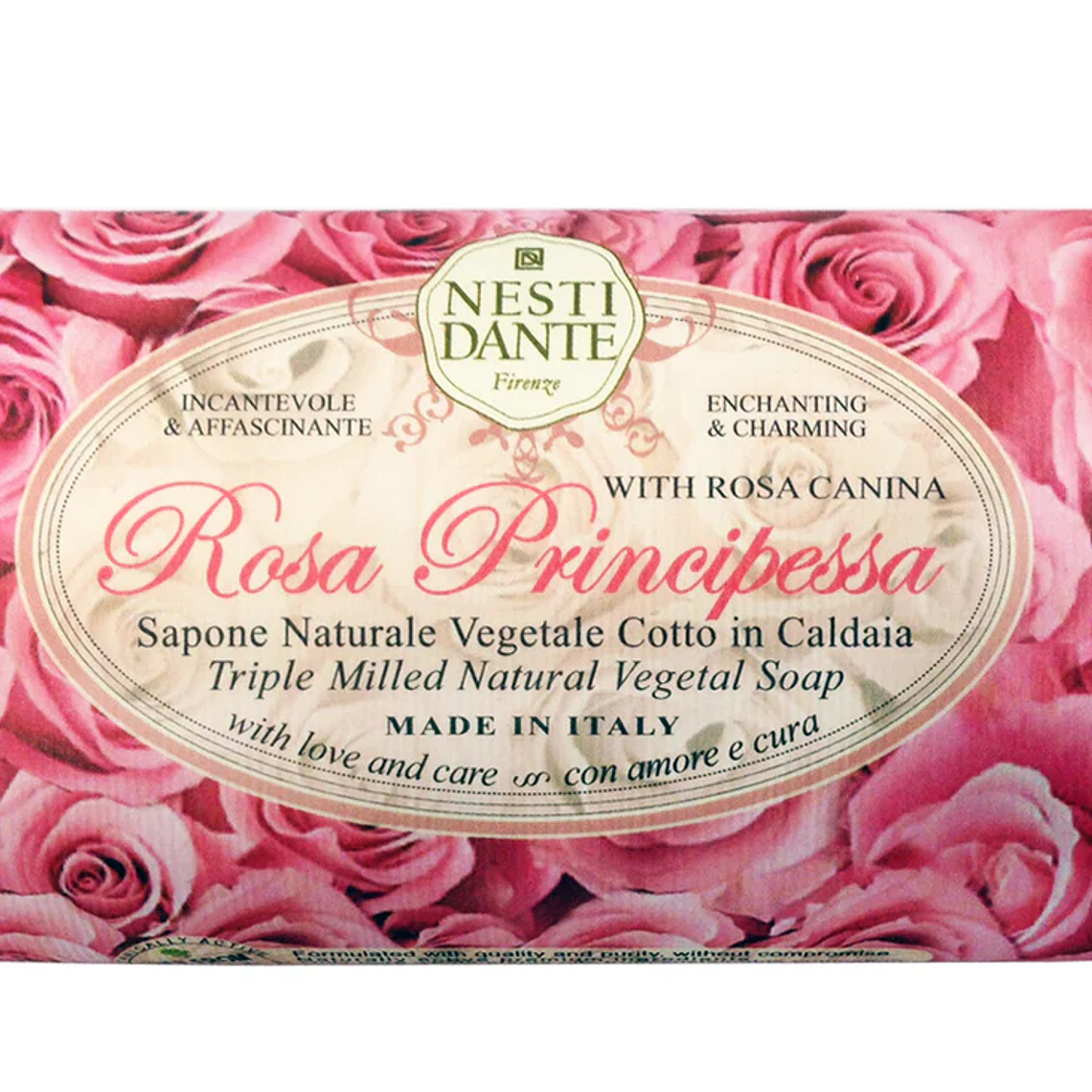 Jabón solido rosa princesa 150g - Nesti D.  1