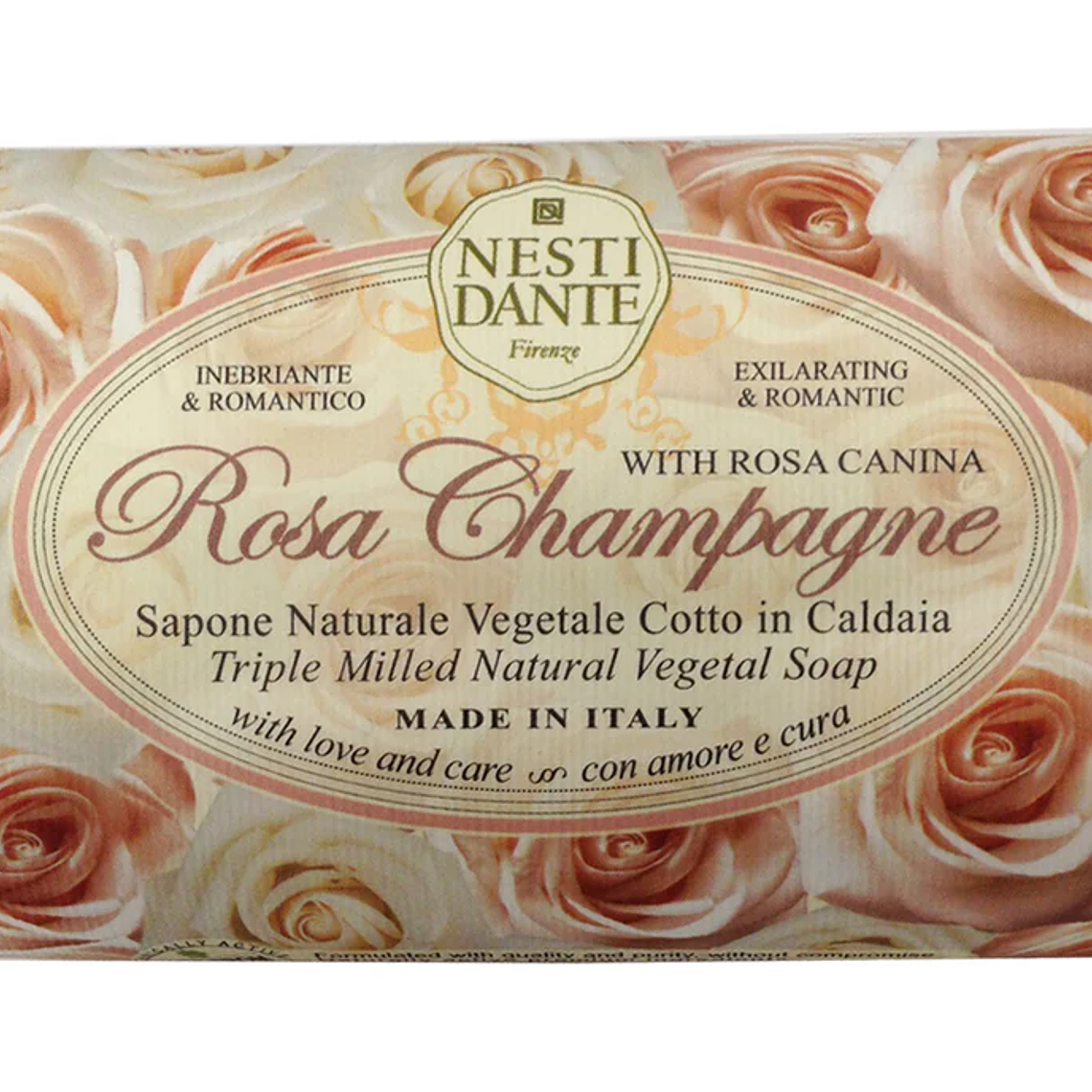 Jabón solido rosa champaña 150g - Nesti D.  1