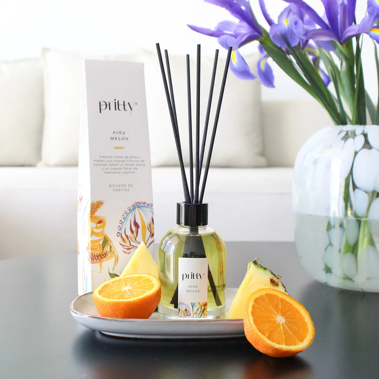 Difusor Varitas  Piña & Melón 130ml - Pritty D.  1