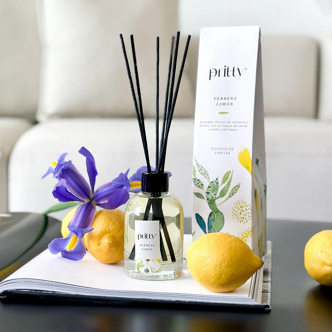 Difusor Varitas Verbena & Limon 130ml - Pritty D.  1