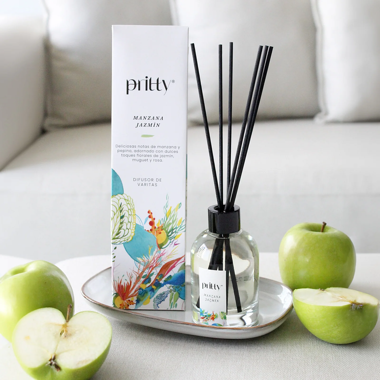 Difusor Varitas Manzana & Jazmin 130ml - Pritty D.  1