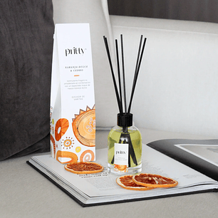 Difusor Varitas Naranja Dulce & Cedro 130ml - Pritty 