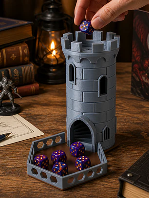 Torre de Dados 3D para Juegos de Rol y Mesa
