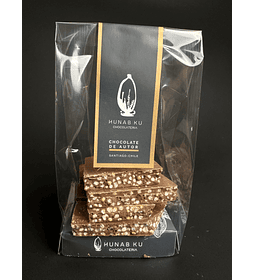 Tabletas de Quinoa pop con Chocolate Leche