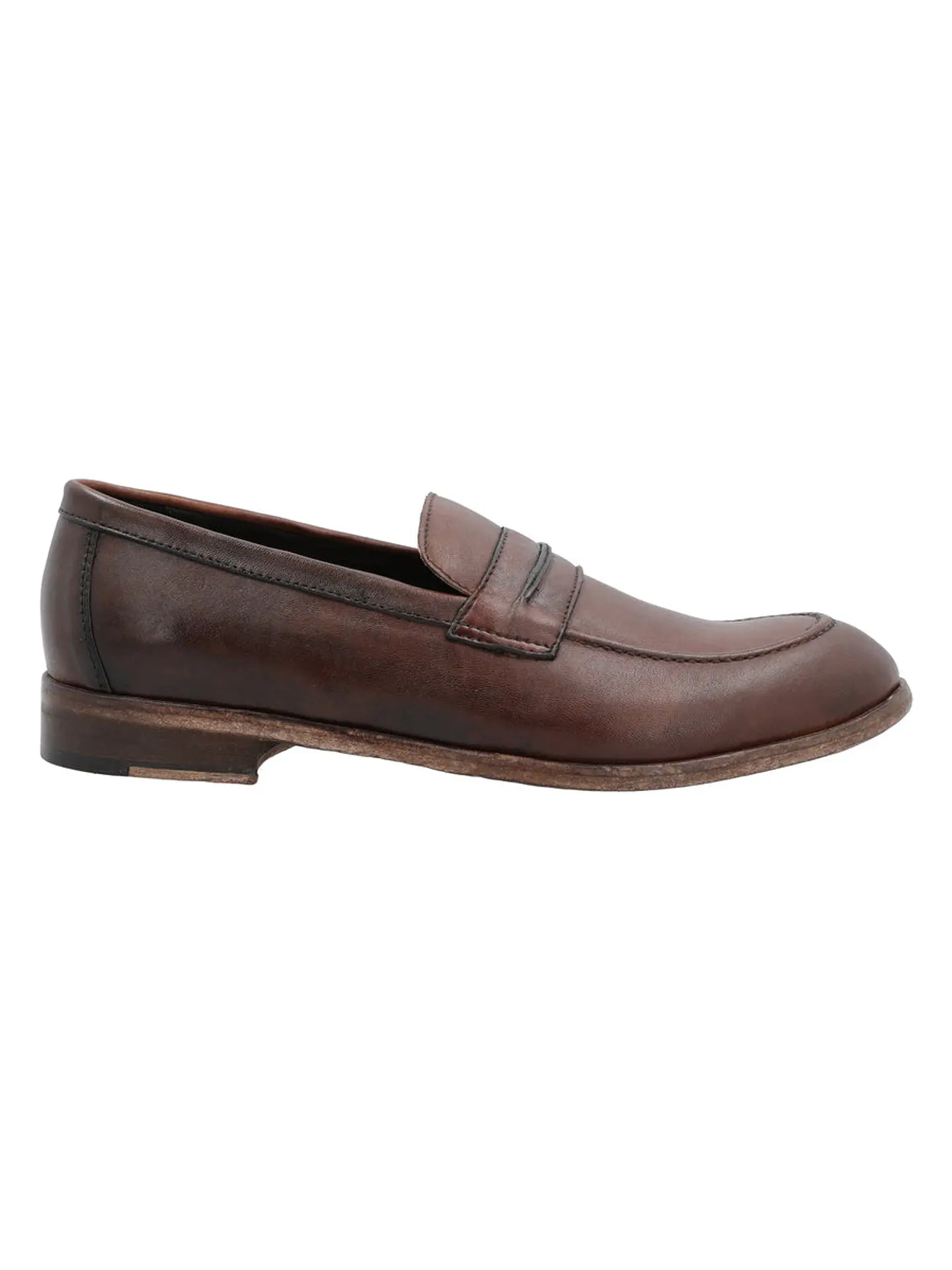 Mocasin Cuero Hombre Francesco Rojo 1
