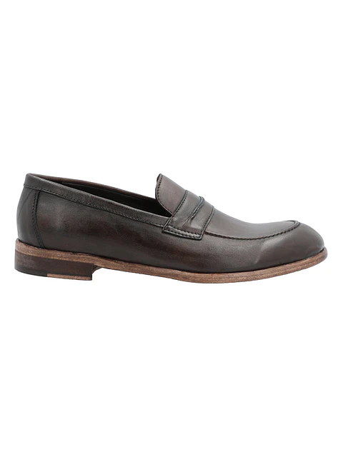 Mocasin Cuero Hombre Francesco Rojo