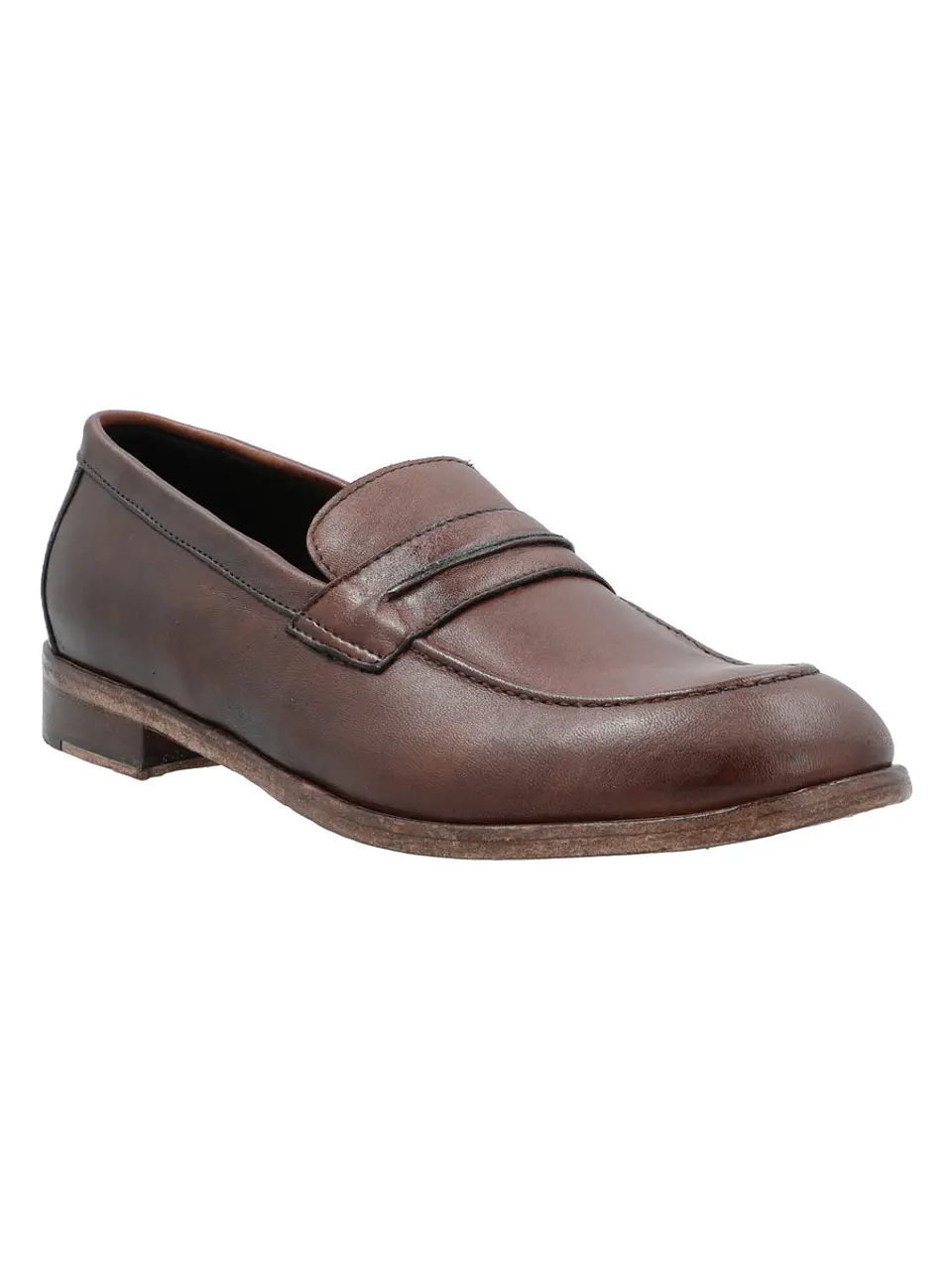 Mocasin Cuero Hombre Francesco Rojo 2