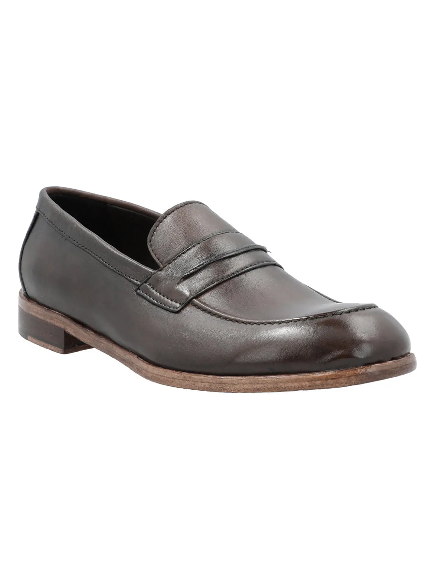 Mocasin Cuero Hombre Francesco Rojo 2