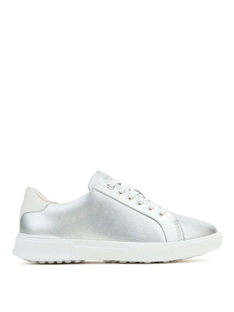 Zapatilla Cuero Mujer Mae Laceup Metalizado