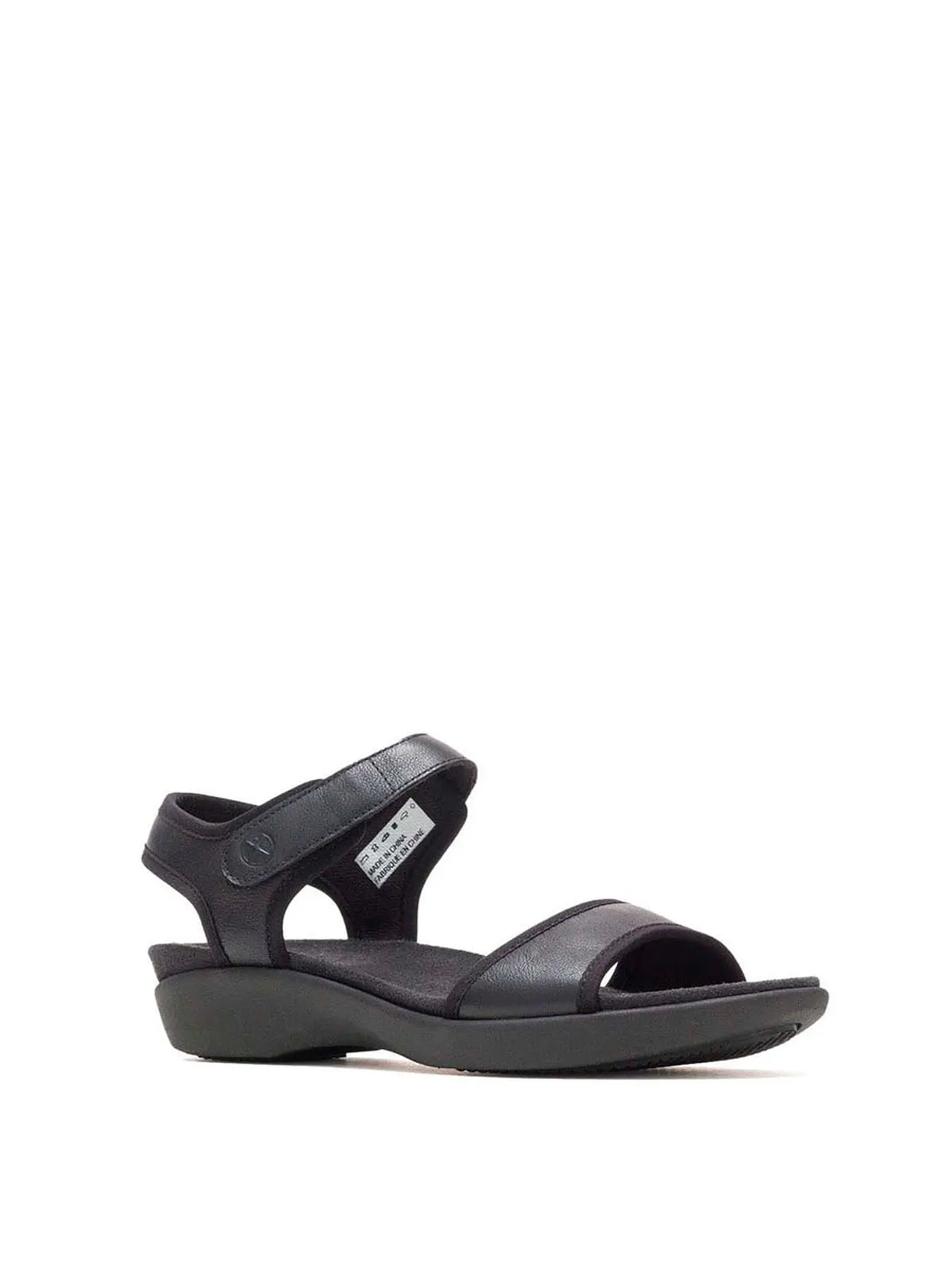 Sandalia Cuero Mujer Dorri Qtr Strap Negro 1