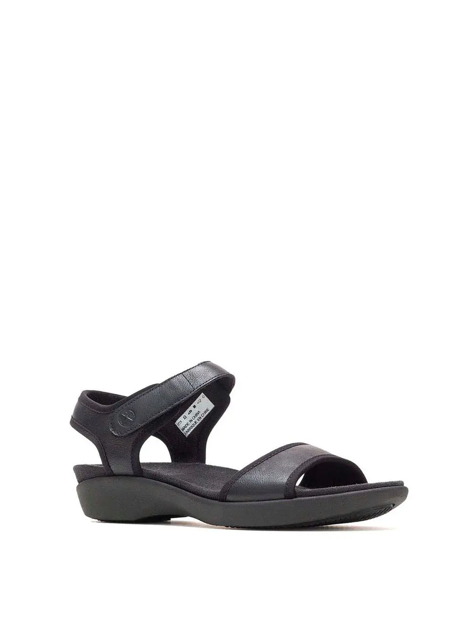 Sandalia Cuero Mujer Dorri Qtr Strap Negro 1