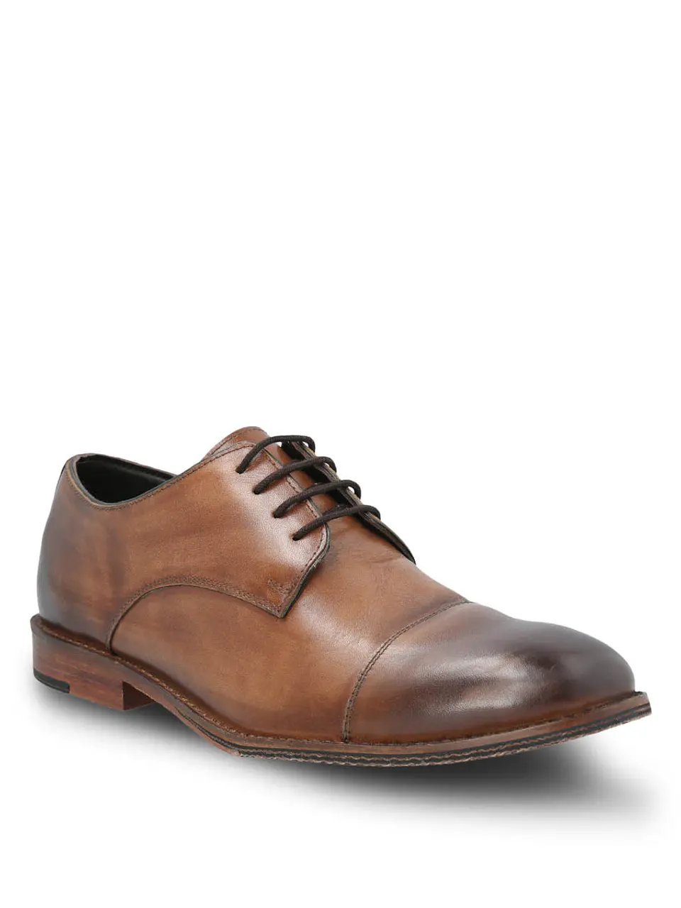 Zapato Vestir Cuero Hombre Warren Café Claro 1