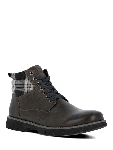 Botin Cuero Hombre Rosco Gris