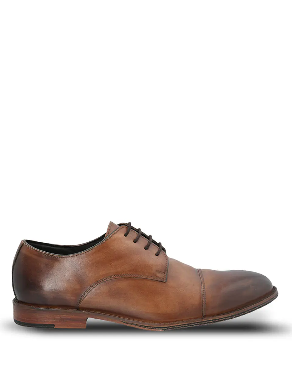 Zapato Vestir Cuero Hombre Warren Café Claro 2