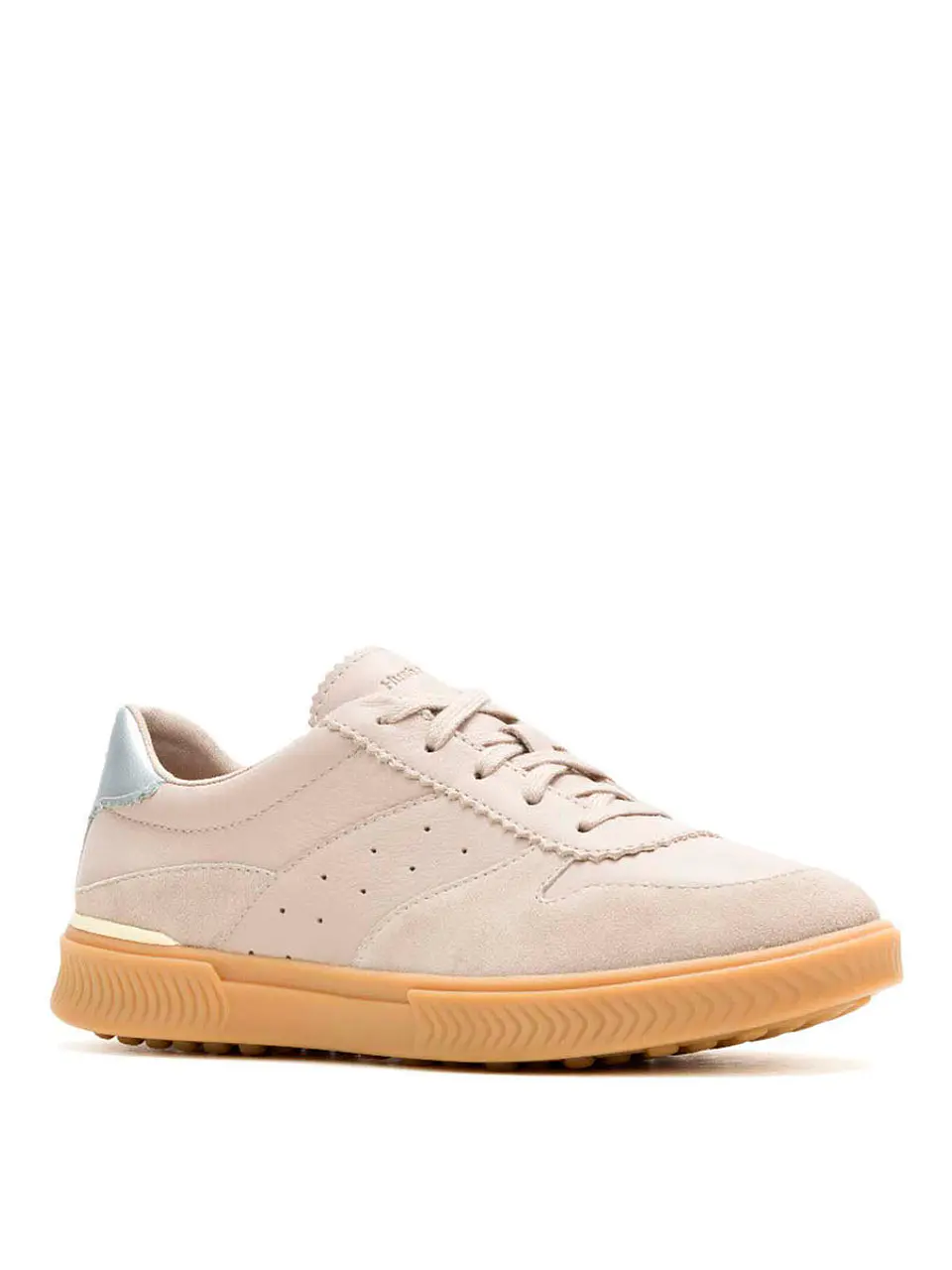 Zapatilla Cuero Mujer Mae Cap Toe Lace Beige 1