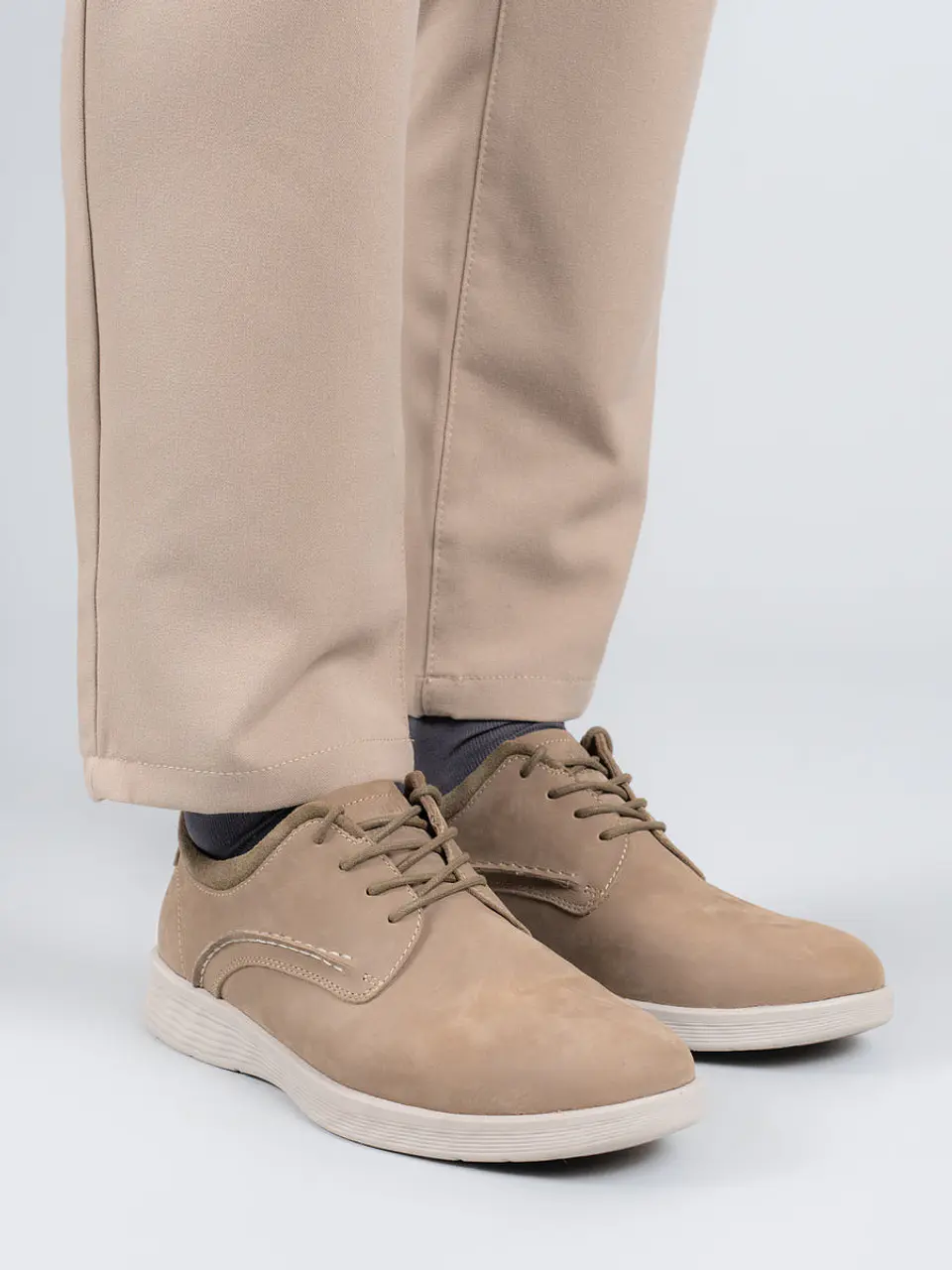 Zapato Cuero Hombre Spinal Street Taupe 2