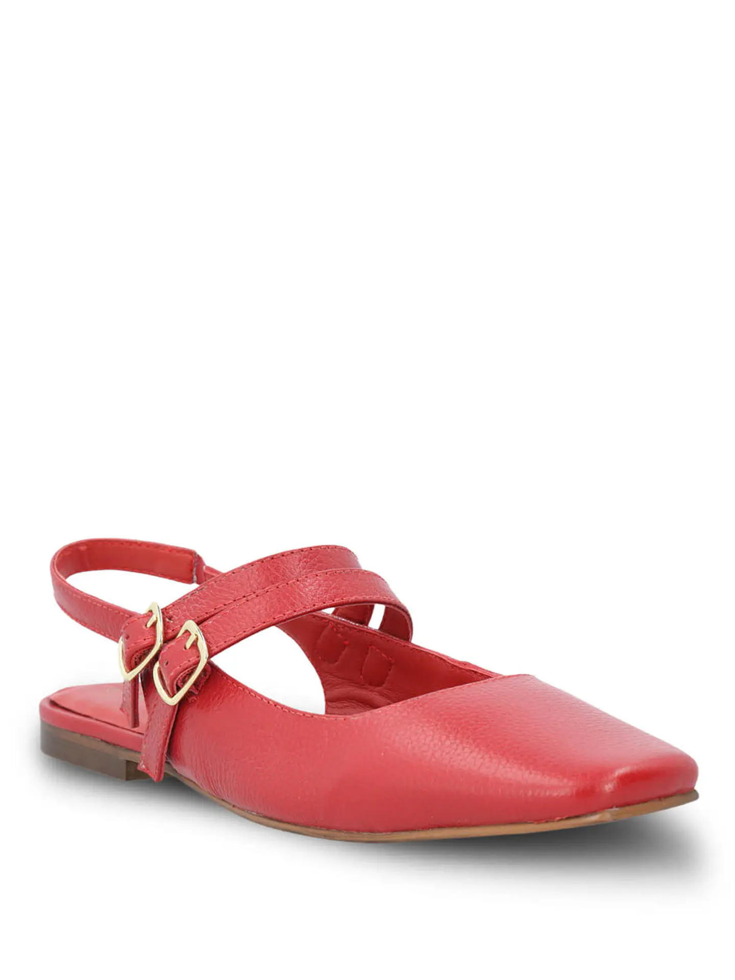 Ballerina Cuero Mujer Clementine Roja 2