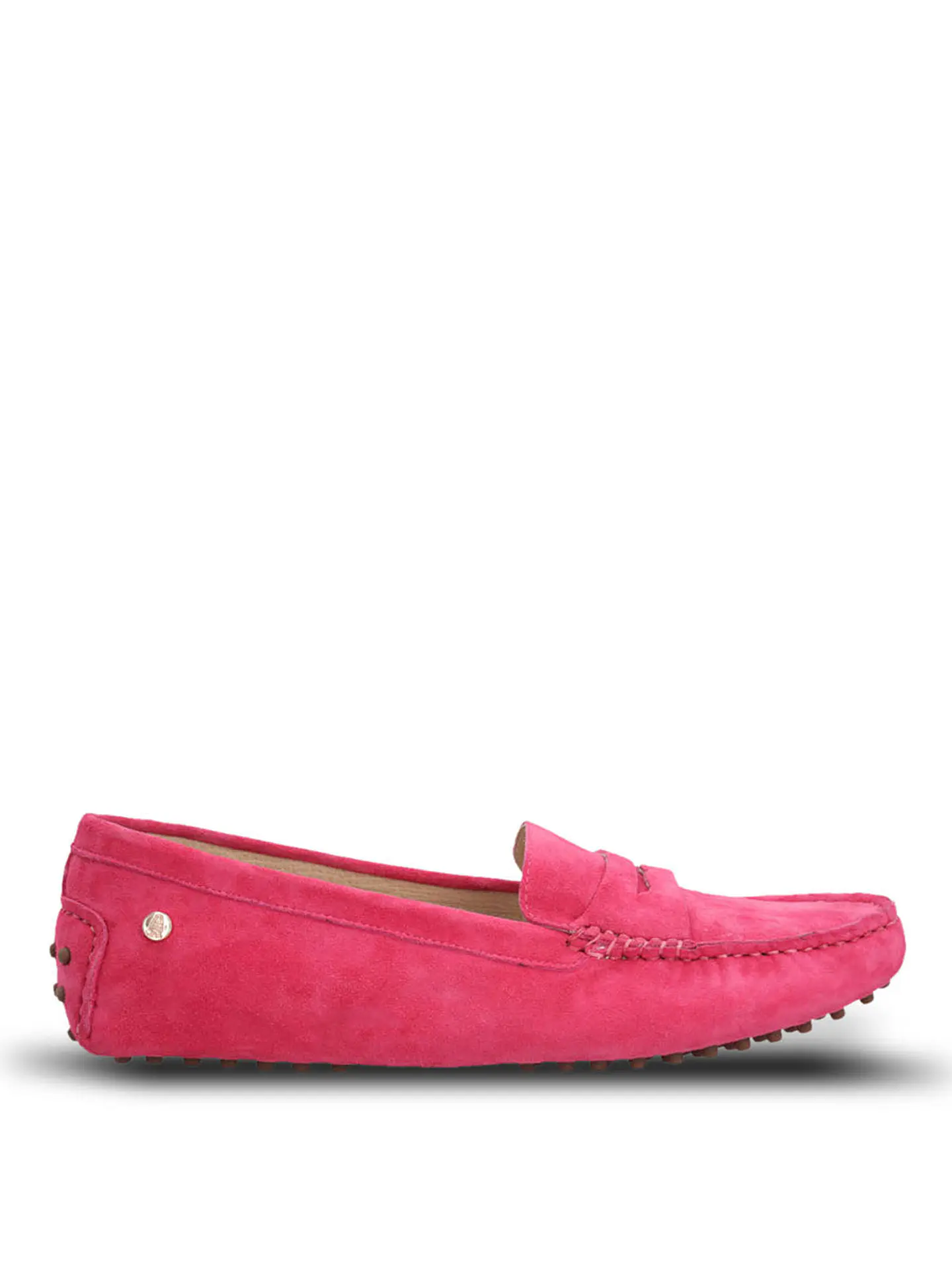 Mocasin Cuero Mujer Band Rosado 1
