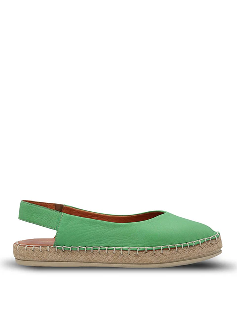 Alpargata Cuero Mujer Teglio Verde