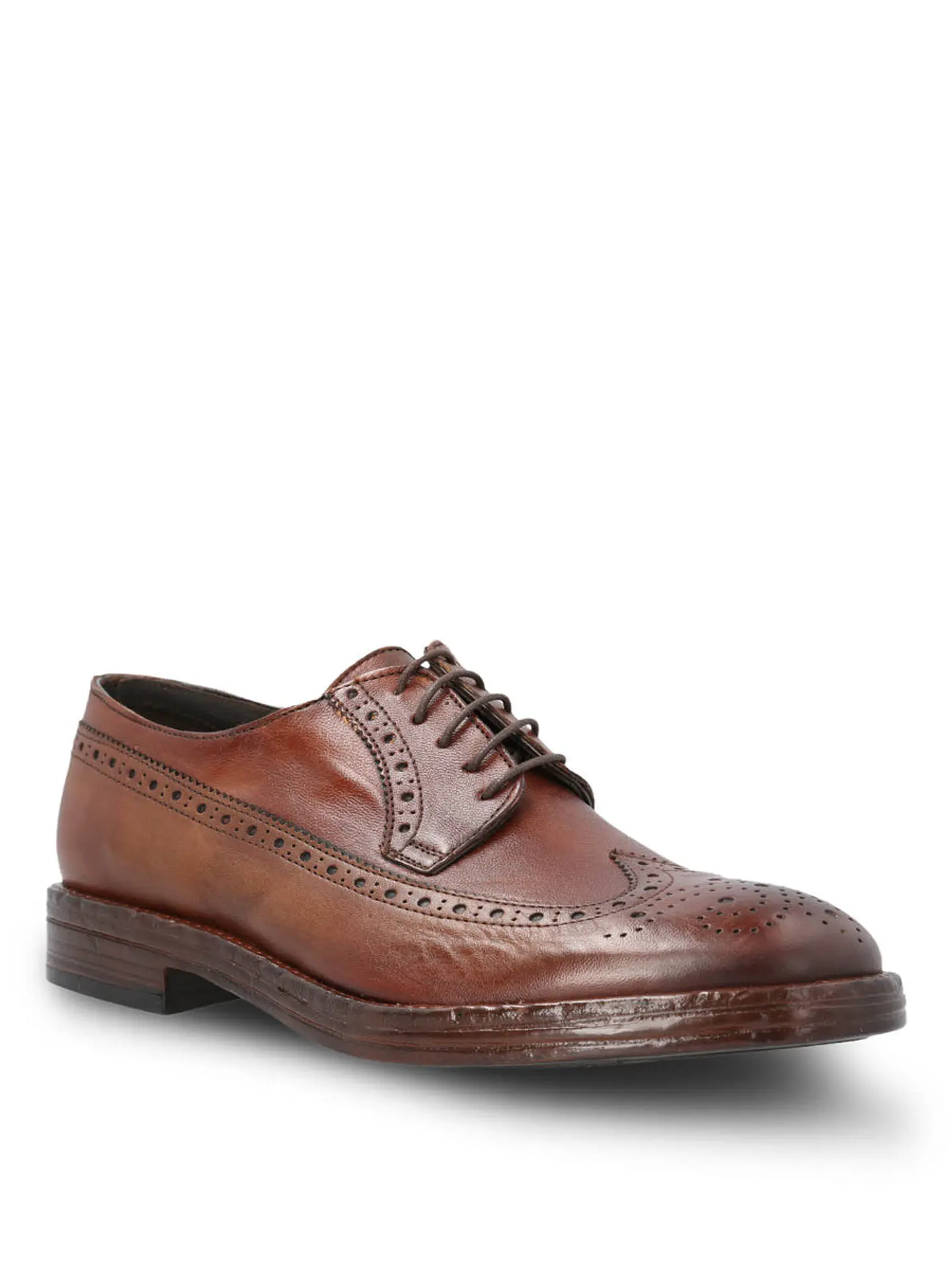 Zapato Vestir Cuero Hombre Paolo Café 2