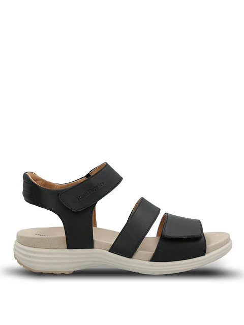 Sandalia Cuero Mujer Lorry Multi Strap Negra