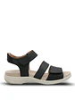 Sandalia Cuero Mujer Lorry Multi Strap Negra - Miniatura 1