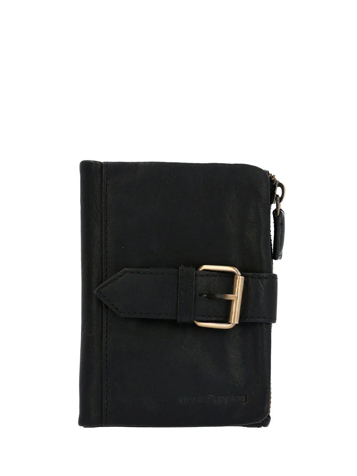 Billetera Cuero Mujer Ty Finney Buckle Negro 1