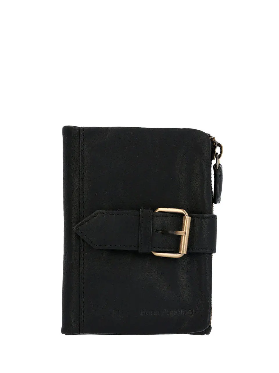 Billetera Cuero Mujer Ty Finney Buckle Negro 1