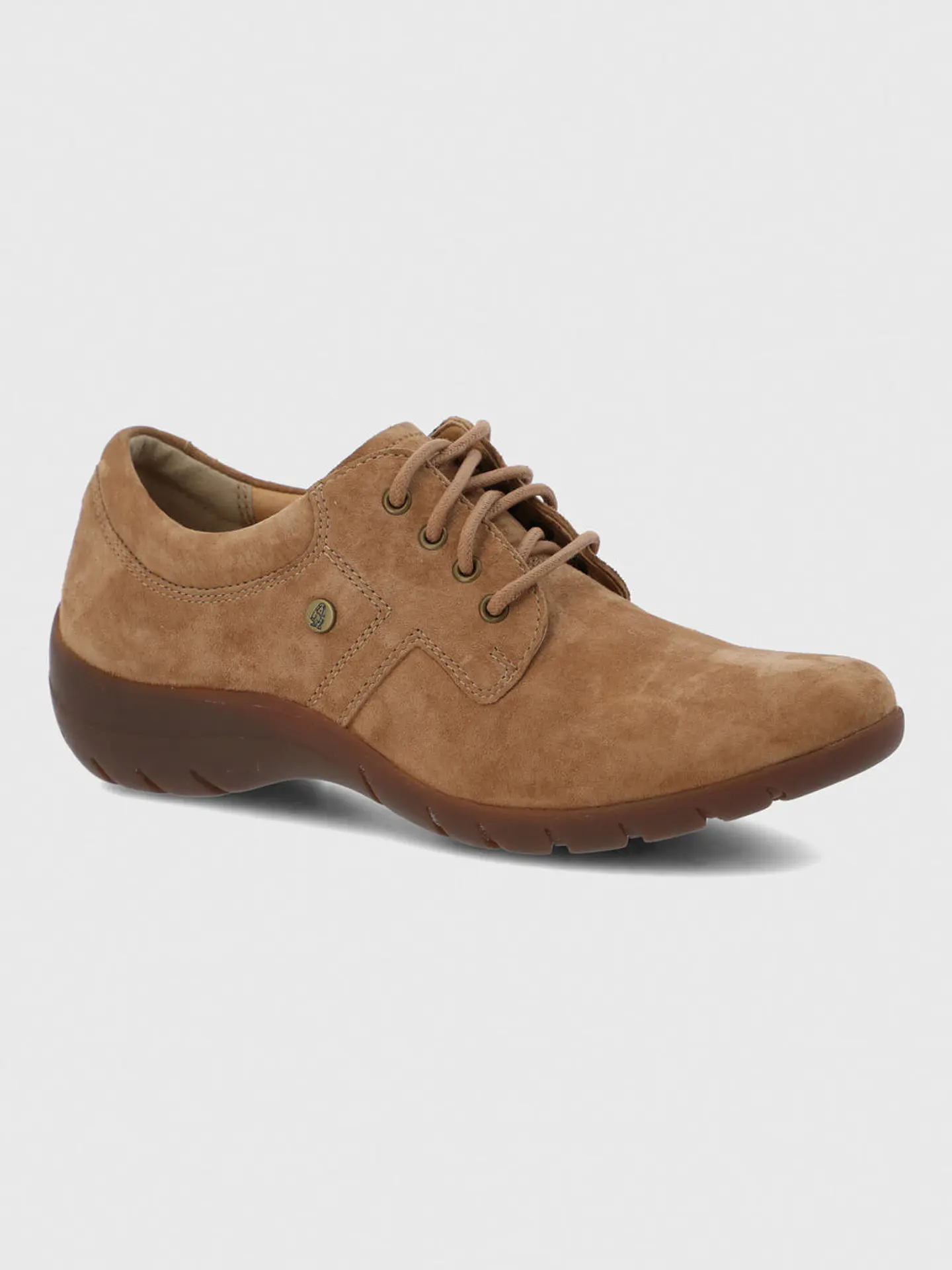 Zapato Cuero Mujer Rojam Café 1