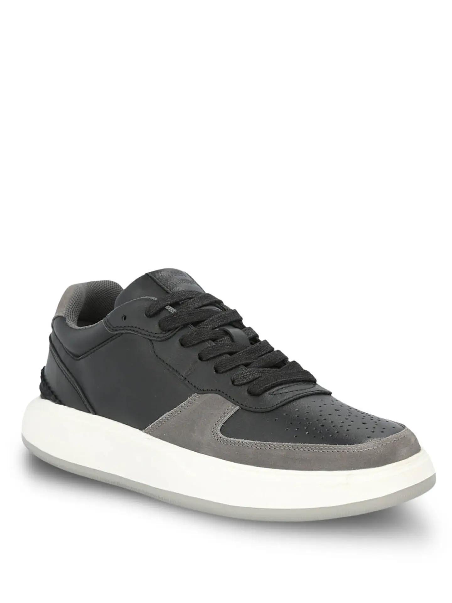 Zapatilla Cuero Hombre Mozze Negro 1