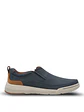 Slip On Hombre Cuero Hunt Azul - Miniatura 1