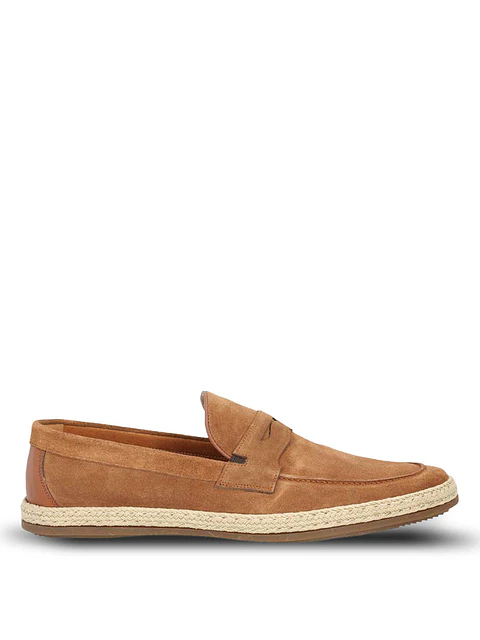 Mocasin Cuero Hombre Montella Café Claro