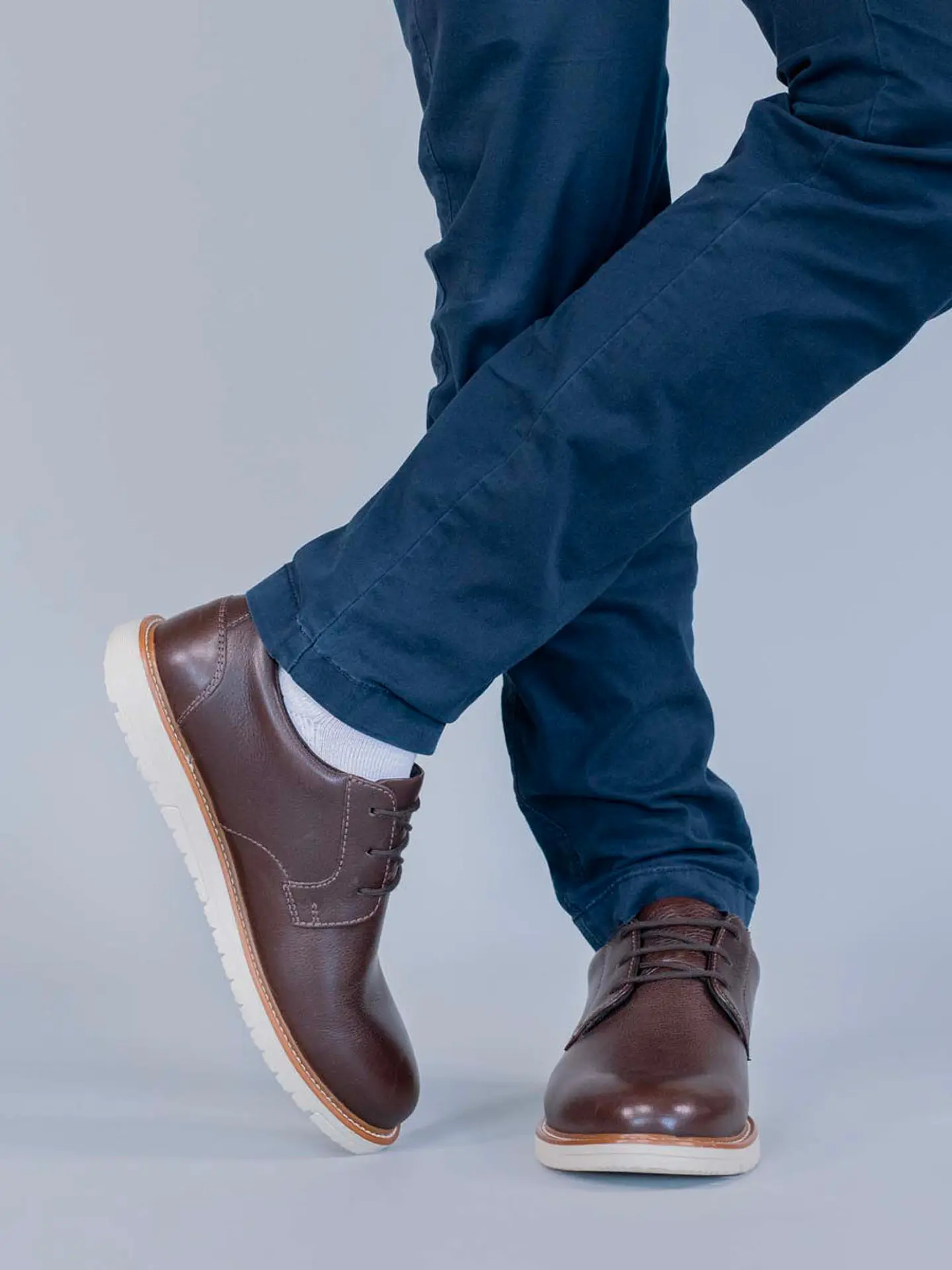 Zapato Cuero Hombre Jenson Oxford Café Oscuro 2