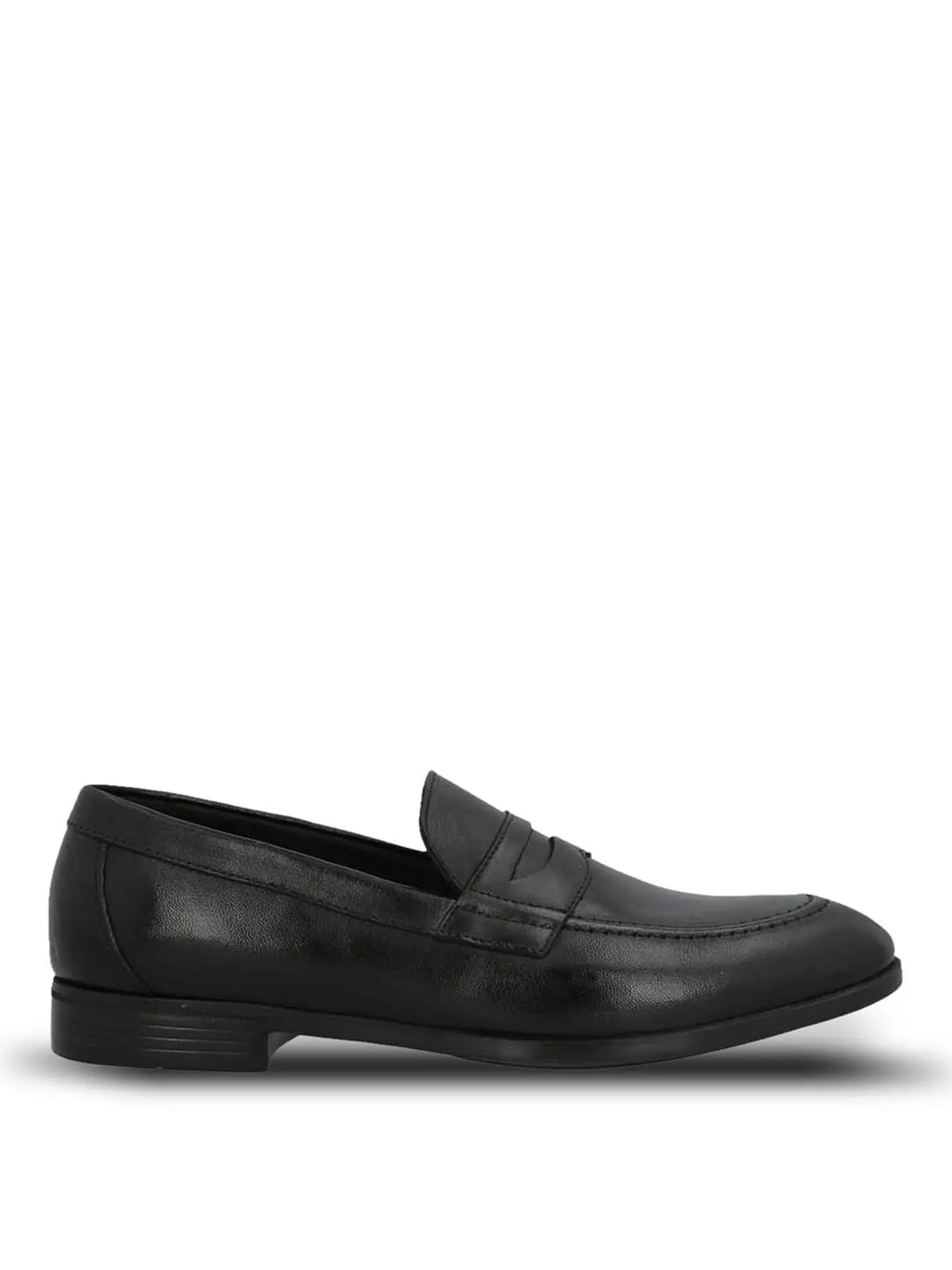 Mocasin Hombre Italiano Cuero Ulivo Negro 1