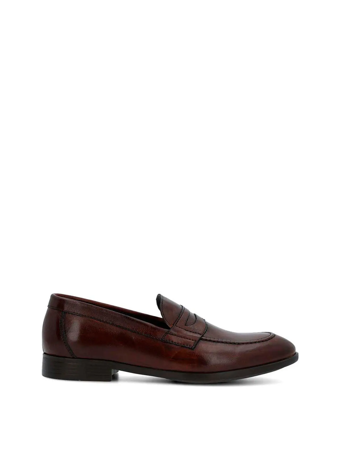 Mocasin Hombre Italiano Cuero Ulivo Café 1