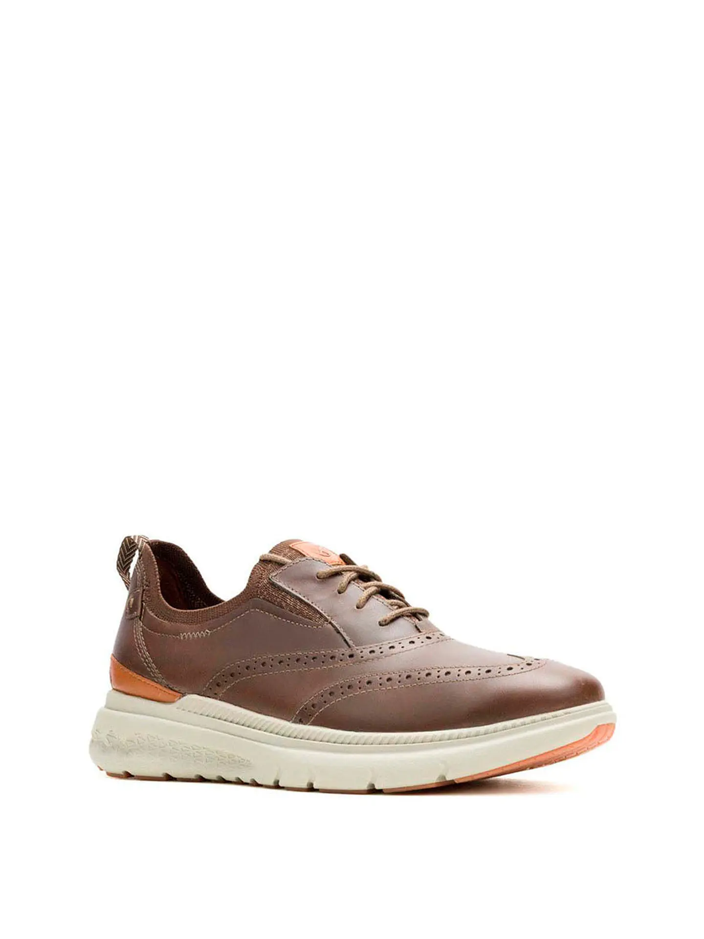 Zapato Cuero Hombre Excel Wingtip Café 2