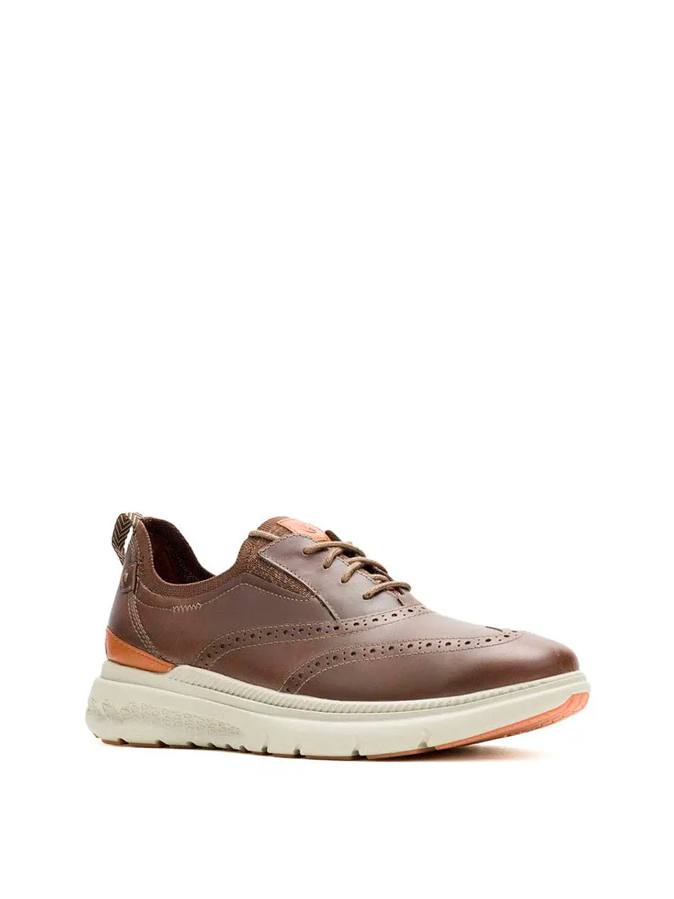 Zapato Cuero Hombre Excel Wingtip Café 2
