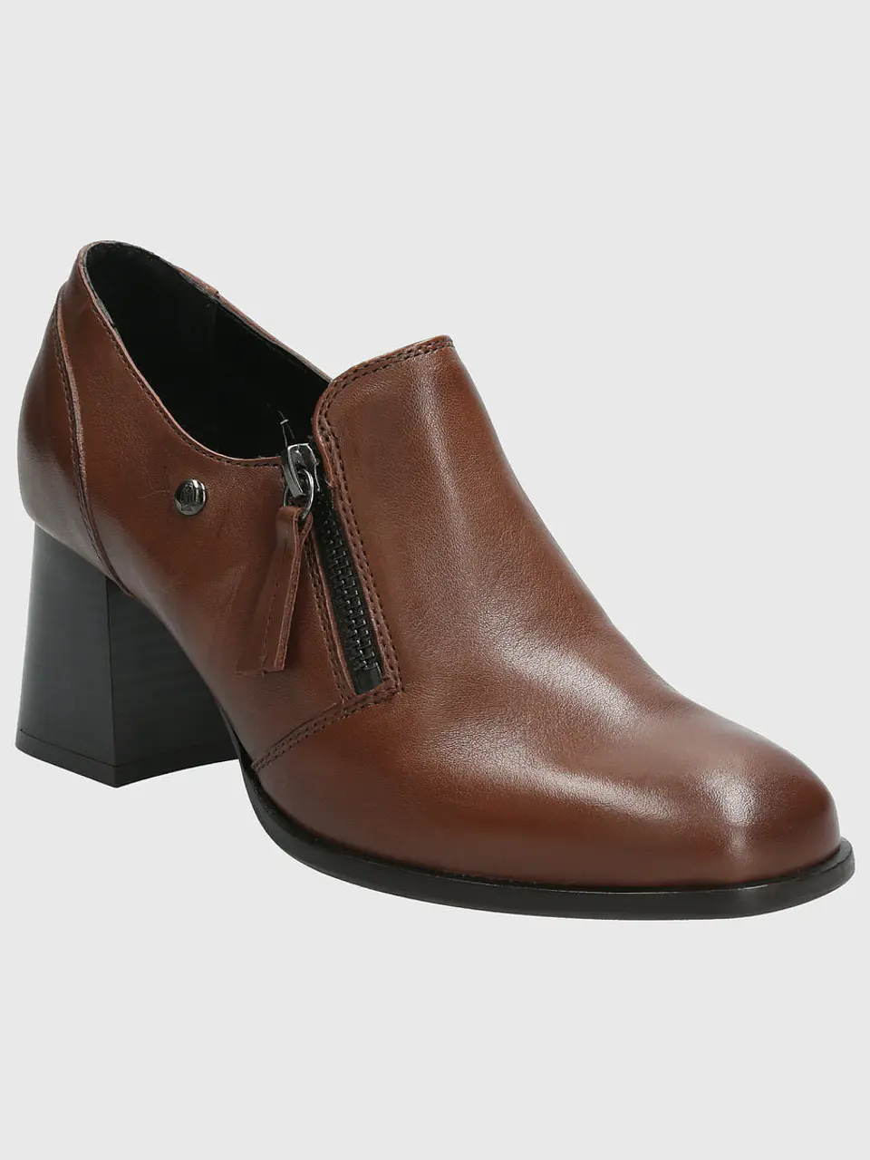 Zapato Cuero Mujer Pomell Café 1