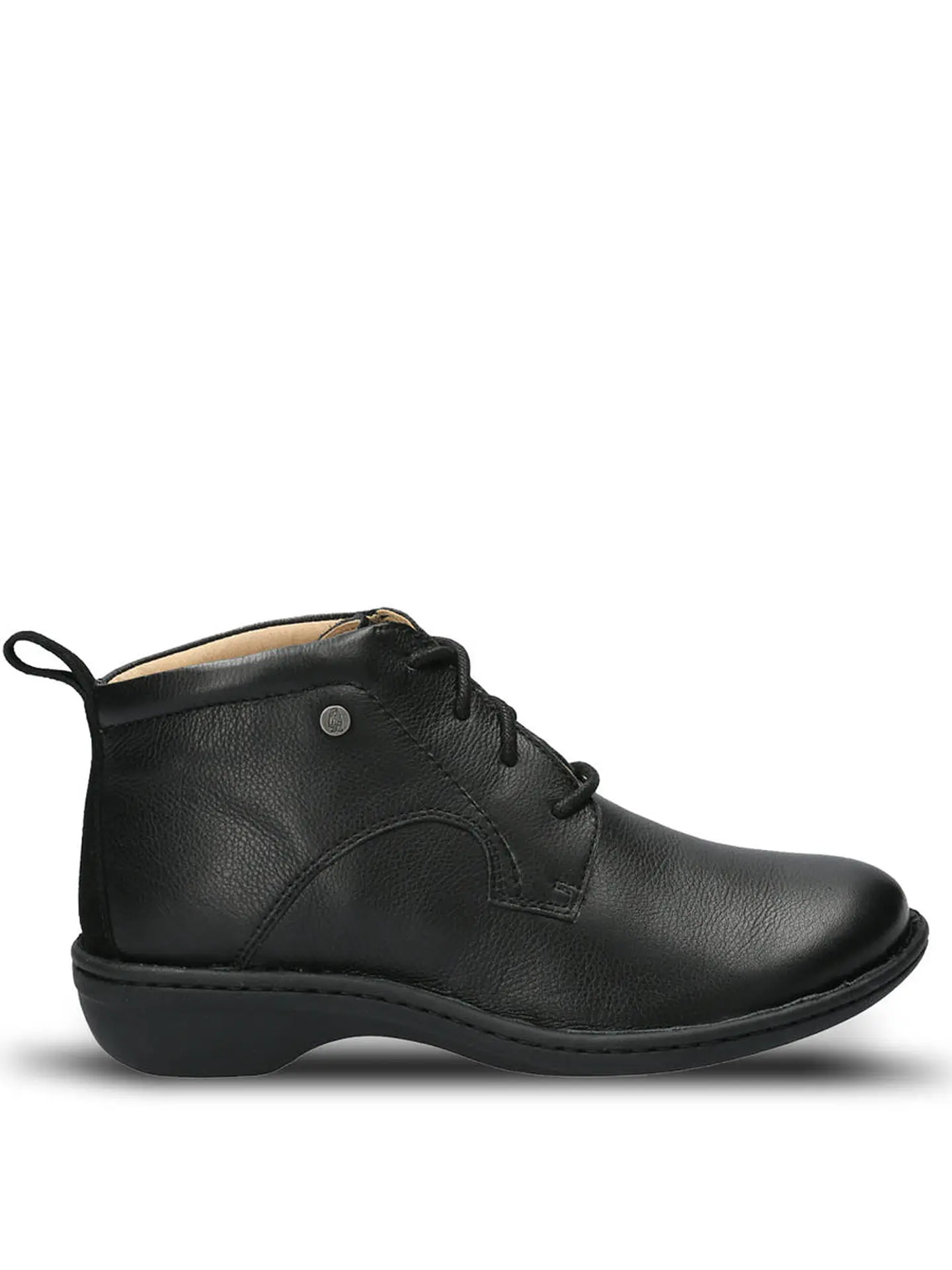 Botin Cuero Mujer Sajon Negro 1