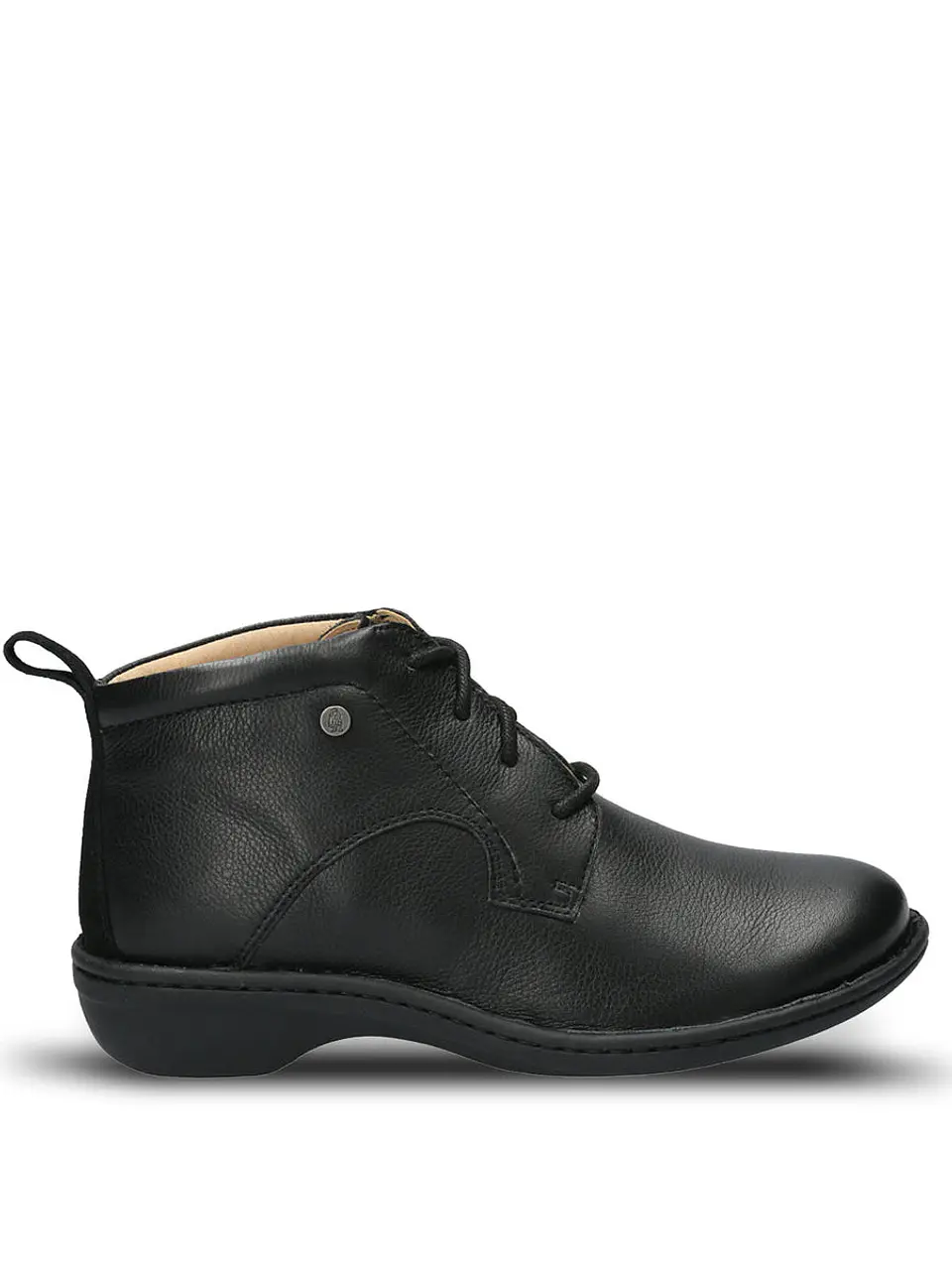 Botin Cuero Mujer Sajon Negro 1