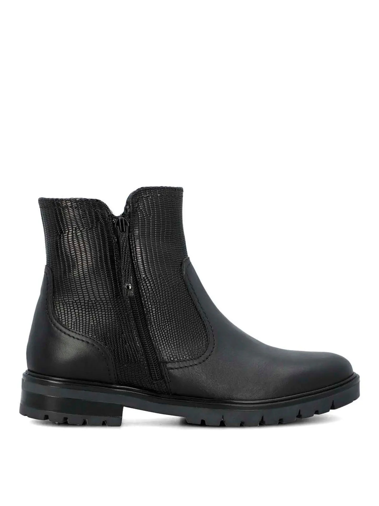 Botin Cuero Mujer Briller Negro 1