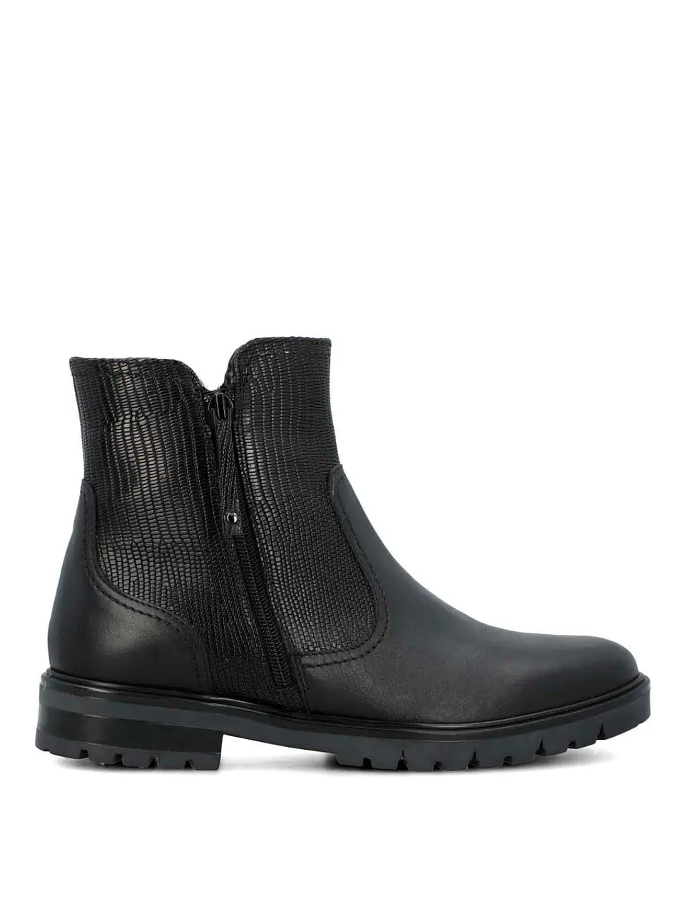 Botin Cuero Mujer Briller Negro 1