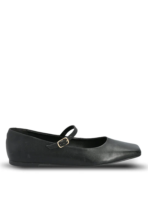 Ballerina Cuero Mujer Lovere Negro
